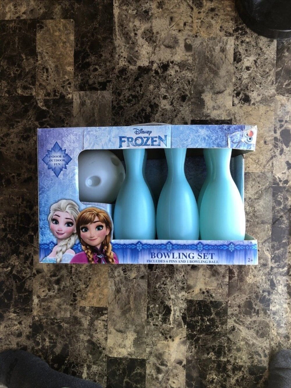 Disney Frozen Bowling Set Indoor Outdoor Fun 6 Pins And 1 Bowling Ball